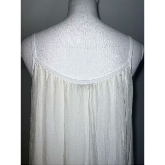 Women’s Ivory SILK blend Maxi Dress Boho Chic MEDIUM - Picture 10 of 10